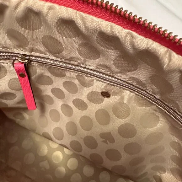 Kate Spade Maise Cedar Street Perforated Leather Bag Neon Pink - Picture 8 of 9